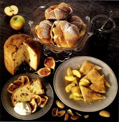 left Panettone with Fresh Figs top Croissant with Cream and Black Cherry - фото 91