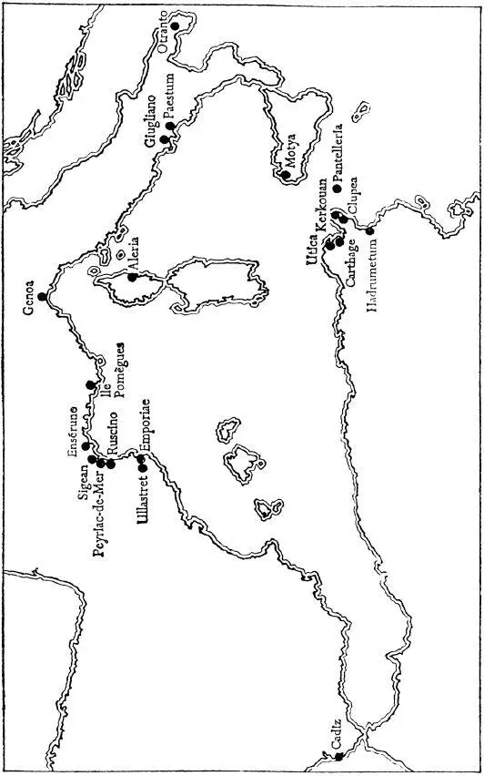 5 Map showing places to which Roman fine pottery was exported in the middle of - фото 3