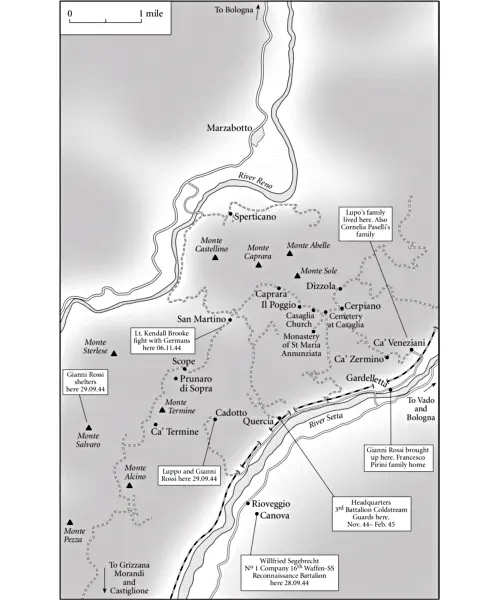 The Monte Sole massif Operational zone of the 8th Garibaldi Brigade of - фото 5