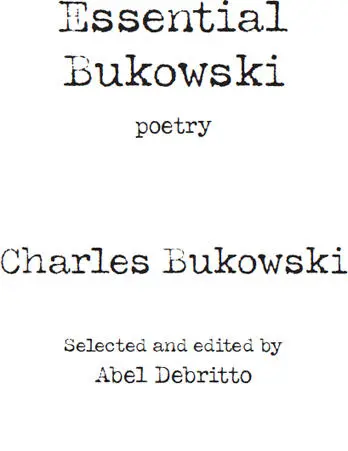 Essential Bukowski Poetry - изображение 1