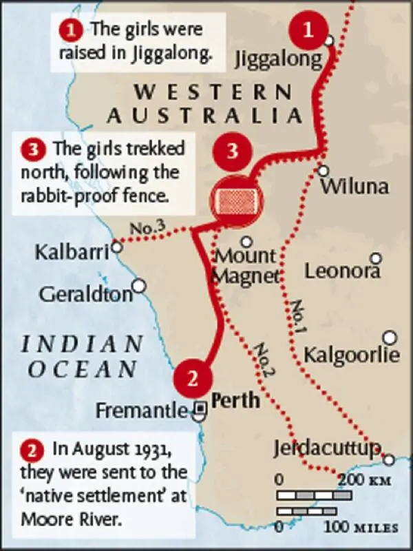 The girls route following the rabbitproof fence The fence itself was several - фото 29
