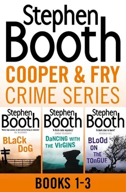 Stephen Booth Cooper and Fry Crime Fiction Series Books 1-3: Black Dog, Dancing With the Virgins, Blood on the Tongue