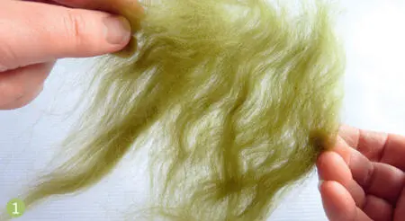 2 Carefully cover your work with this thin veil of wool using two 40 or 42 - фото 13