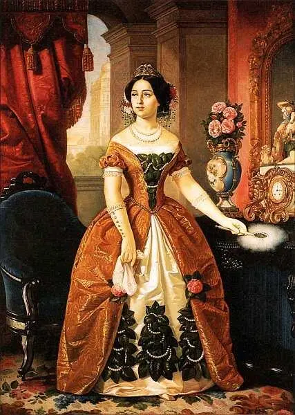 Хуан Кордеро 18221884 Портрет донны Долорес Тоста де СантаАнна 1855 Холст - фото 23