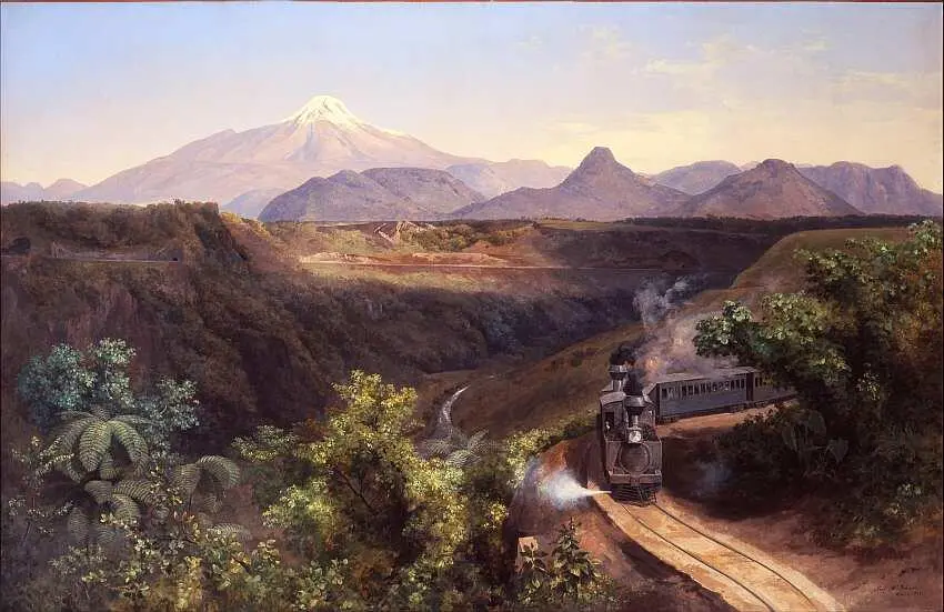 Хосе Мария Веласко 18401912 Каньон Метлак 1893 Холст масло 104x1605 - фото 36