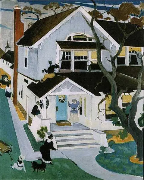 Престон Дикинсон 18891930 Мой дом Без даты Бумага гуашь 267x21 - фото 72