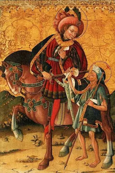 Бласко де Гранъен Святой Мартин делится плащом с нищим Середина XV века - фото 14