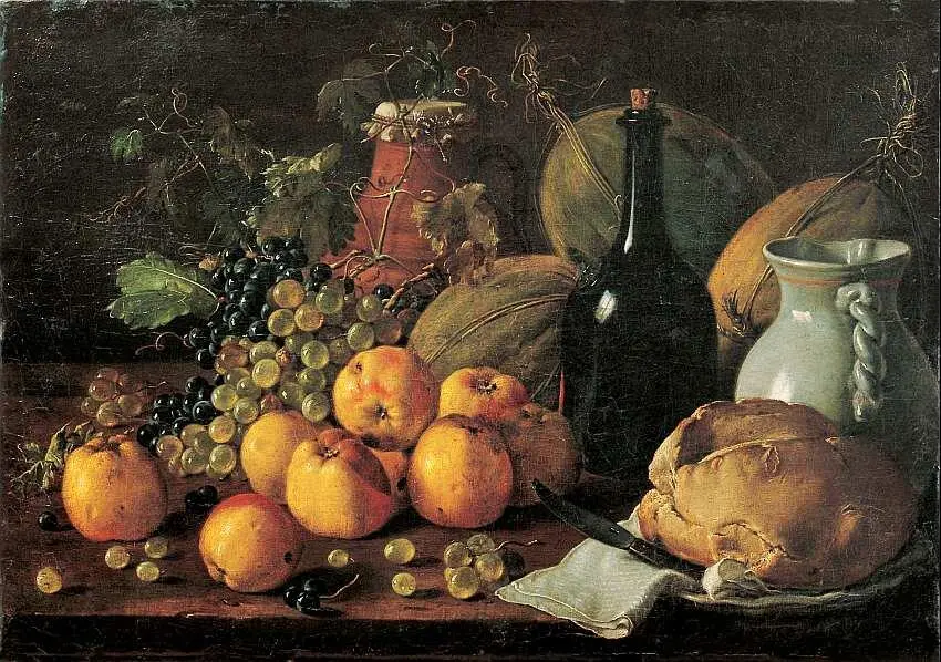 Луис Эгидио Мелендес 17161780 Натюрморт с яблоками виноградом дынями - фото 39