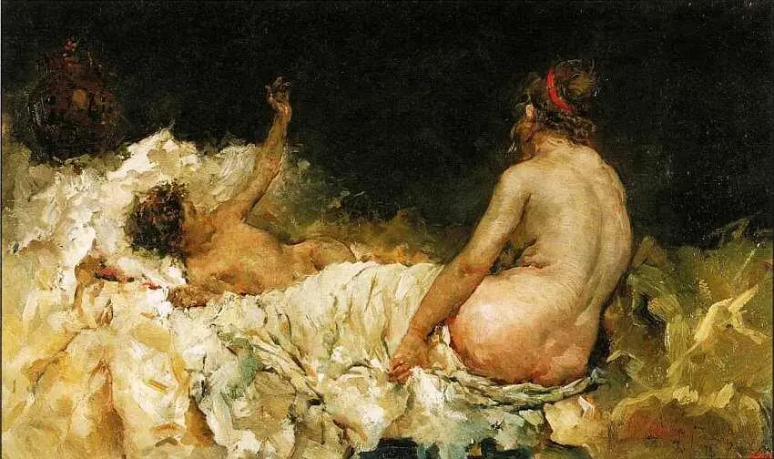 Аркади Mac и Фонтдевила 18521934 Этюд 1878 Холст масло 46x77 Каталонский - фото 43