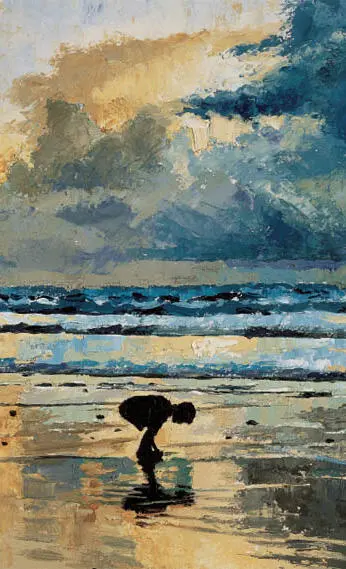 Seeker on the Shore 50 x 25 cm 20 x 10 in oil on paper Everybody Waits - фото 3