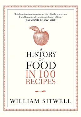 William Sitwell A History of Food in 100 Recipes обложка книги