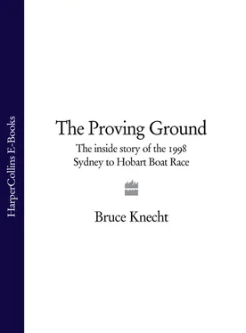 Bruce Knecht The Proving Ground: The Inside Story of the 1998 Sydney to Hobart Boat Race обложка книги