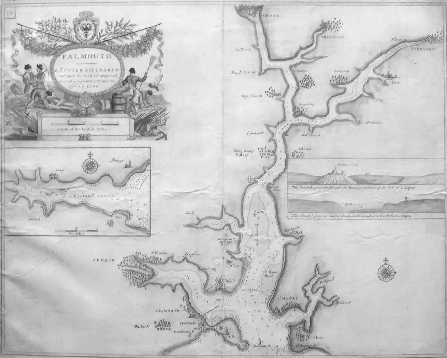 Map of Falmouth 1693 LIST OF ILLUSTRATIONS Falmouth To Sir Peter - фото 1