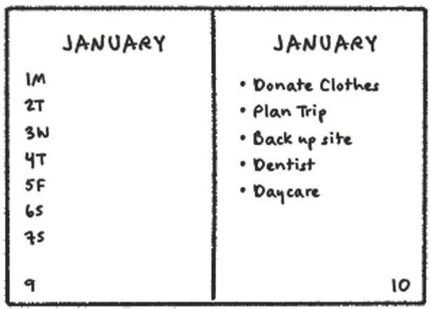 MONTHLY LOG Provides an overview of time and tasks for the current month Also - фото 4