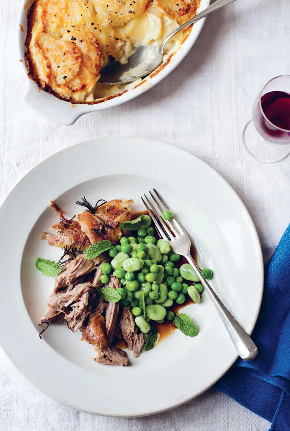 SLOWROASTED SHOULDER OF LAMB WITH PEAS AND BROAD BEANS The young new lamb is - фото 16