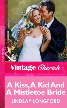 Lindsay Longford A Kiss, A Kid And A Mistletoe Bride обложка книги