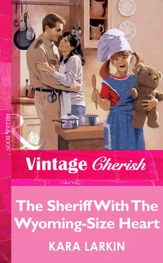 Kara Larkin The Sheriff With The Wyoming-Size Heart обложка книги