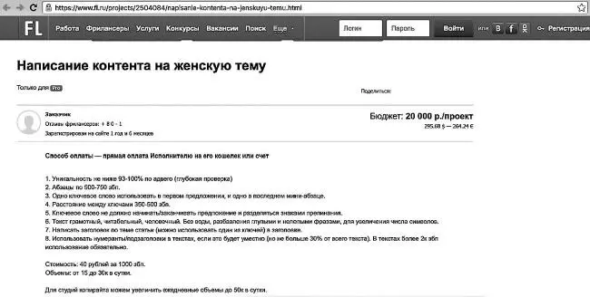 Было среди списка и объявление но женскую тему Требования Написание - фото 75