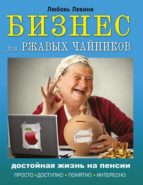 Любовь Левина Бизнес для ржавых чайников. Достойная жизнь на пенсии обложка книги