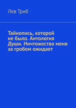 Лев Триб Тайнопись, которой не было. Антология Души. Ничтожество меня за гробом ожидает обложка книги