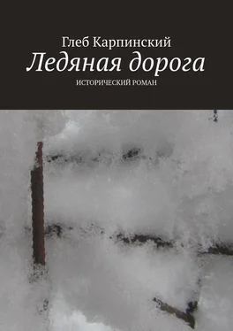 Глеб Карпинский Ледяная дорога. Исторический роман обложка книги