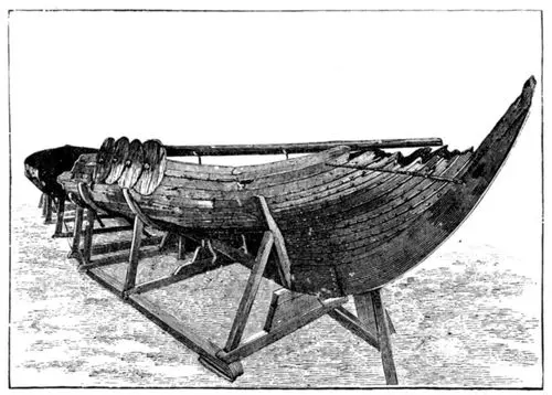 Remains of a Viking ship from a cairn at Gokstad Now in the University at - фото 31