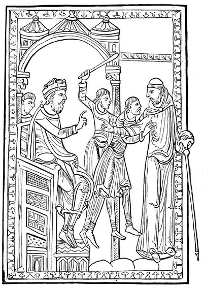 A monk driven out of the Kings presence From a drawing belonging to the - фото 36