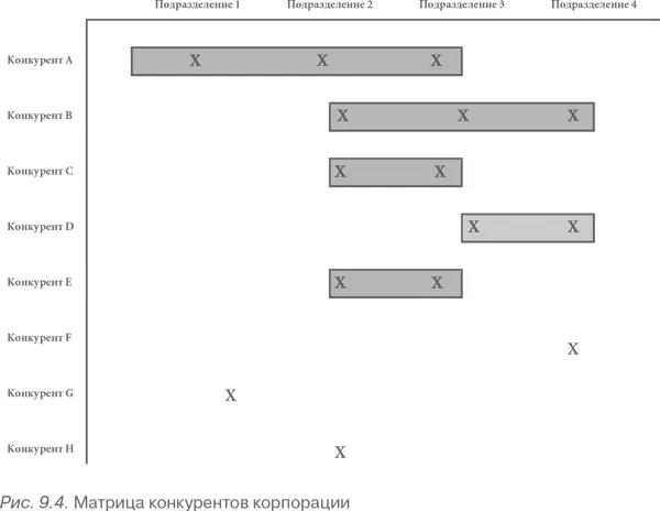 В табл 96 изображена матрица разнонаправленных конкурентов для сектора - фото 63