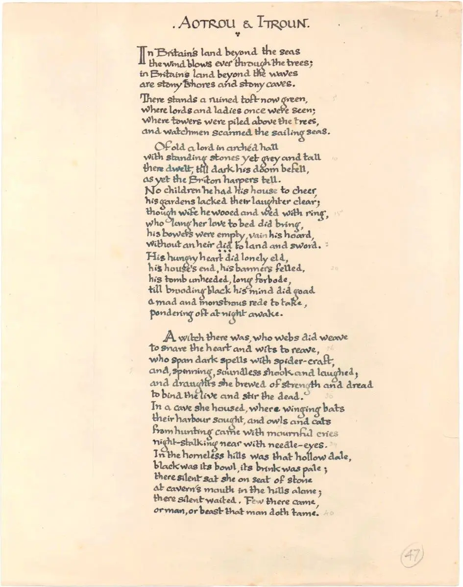 Aotrou Itroun first folio of the manuscript - фото 1