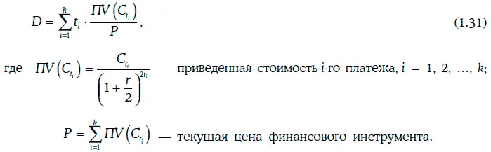 Модифицированная дюрацияmodified duration финансового инструмента - фото 125