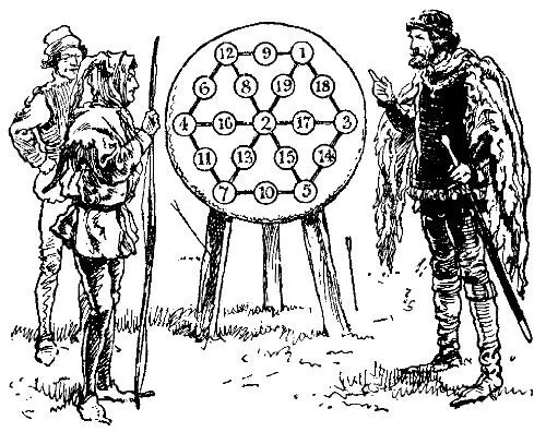 To rearrange the numbers one to nineteen so that all the twelve lines shall add - фото 34