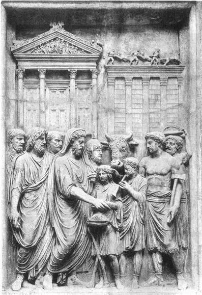 PANEL FROM THE ARCH OF MARCUS AURELIUS There is one interesting feature of the - фото 18