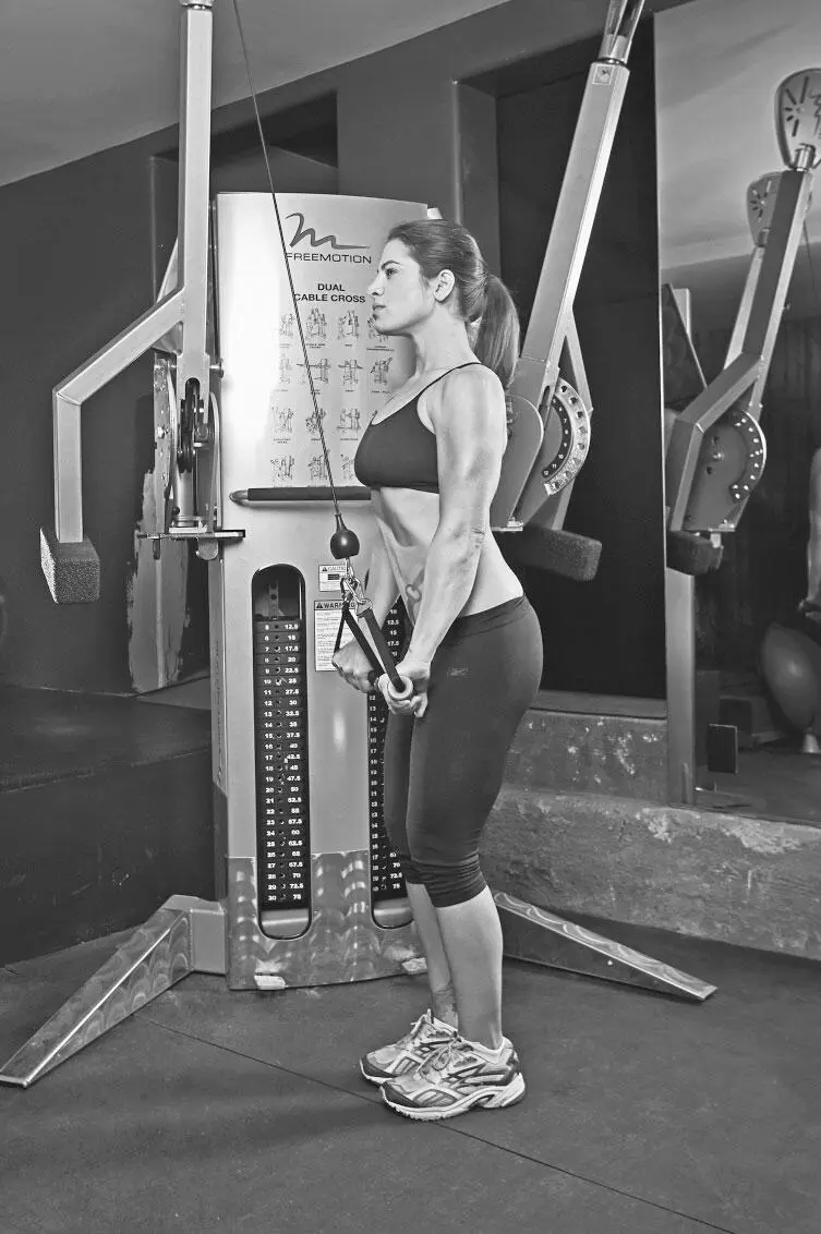 Вариации Жим с разгибанием рук на верхнем блоке rope tricep press - фото 71