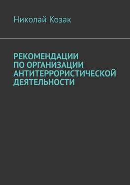 Николай Козак Рекомендации по организации антитеррористической деятельности обложка книги