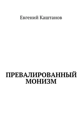 Евгений Каштанов Превалированный монизм обложка книги