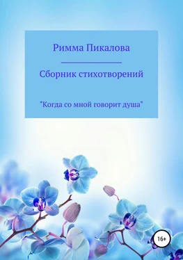 Римма Пикалова Сборник стихотворений «Когда со мной говорит душа» обложка книги