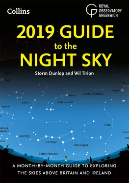 Wil Tirion 2019 Guide to the Night Sky: Bestselling month-by-month guide to exploring the skies above Britain and Ireland обложка книги