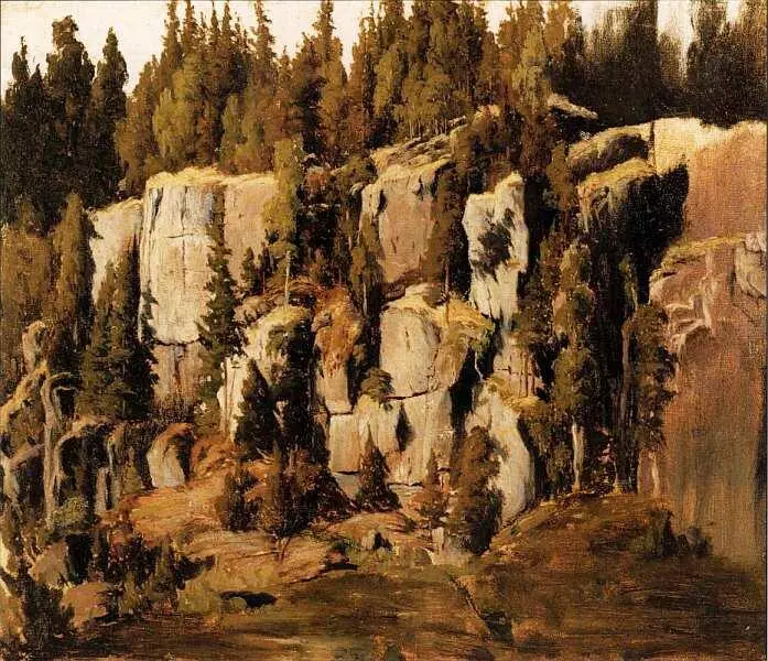 Фанни Хурберг 18451892 Горы Рапавики 1871 Холст масло 295x34 Фанни - фото 18