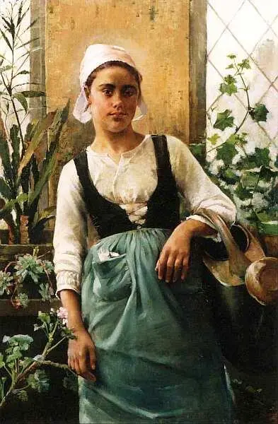 Амели Лундал 18501915 Девушкасадовница 1885 Холст масло 100x67 - фото 22