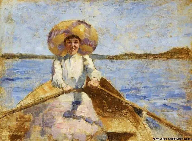 Мария Виик 18531928 Женщина на веслах Эскиз Около 1892 Холст масло - фото 31