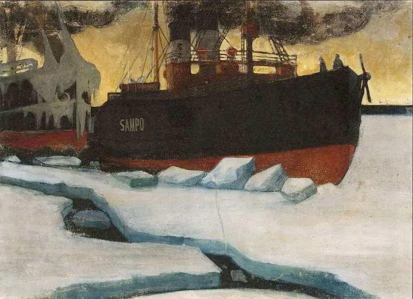 Юхо Риссанен 18731950 Ледокол 1900 Холст масло 125x175 Современники - фото 45