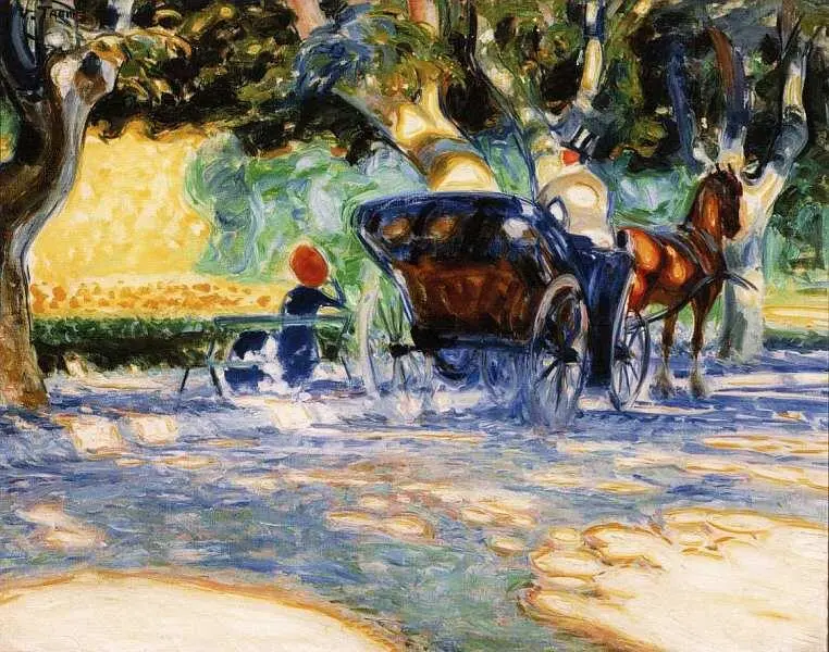 Вернер Томе 18781953 В парке Борели 1909 Холст масло 110x140 Финский - фото 51