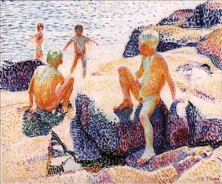 Вернер Томе 18781953 Купающиеся мальчики 1910 Холст масло 1085x130 - фото 52