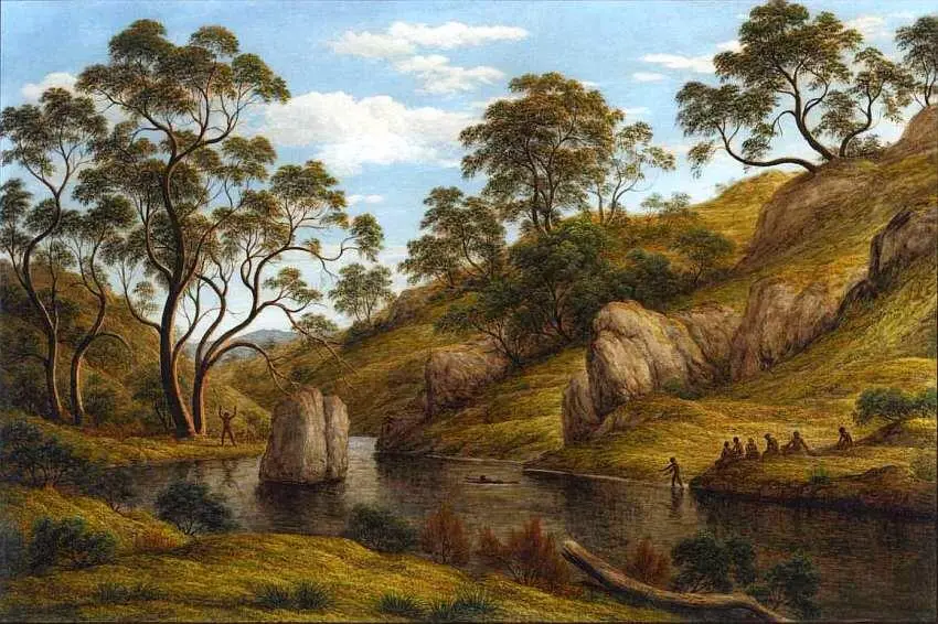 Джон Гловер 17671849 Купальня Дианы Земля Ван Димена 1837 Холст масло - фото 24