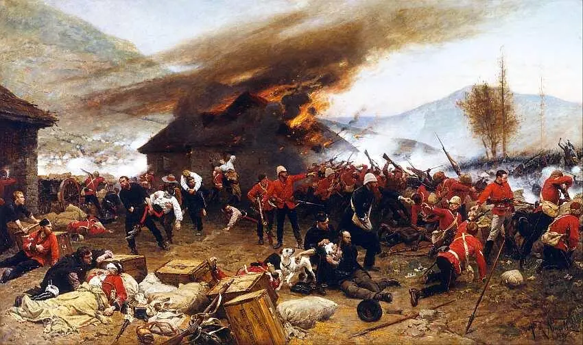 Альфонс де Невиль 18351885 Оборона РорксДрифт в 1879 1880 Холст масло - фото 26