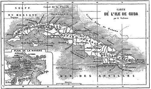 CARTE DE LÎLE DE CUBA par A Vuillemin Gravé chez Erhard R Bonaparte 42 - фото 2