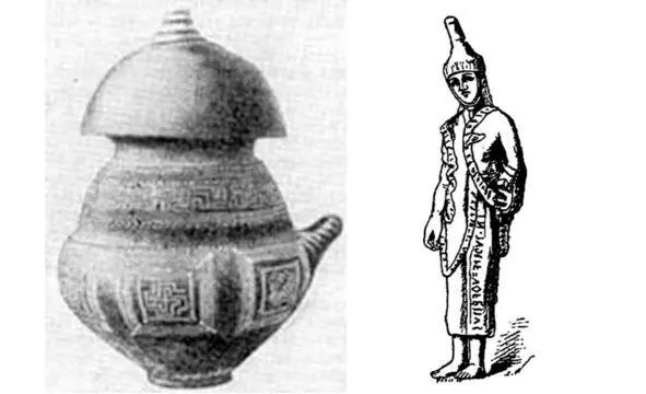Left An Etruscan jar from the seventh century BC with Aryan signs Right - фото 10