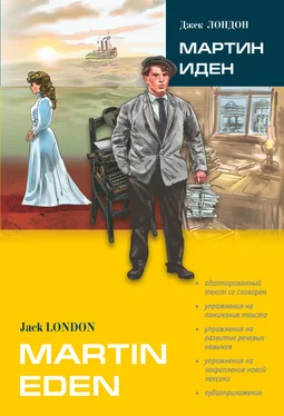 Jack London Mrtin Eden / Мартин Иден (в сокращении). Книга для чтения на английском языке обложка книги