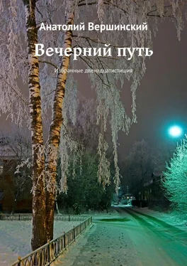 Анатолий Вершинский Вечерний путь. Избранные двенадцатистишия обложка книги