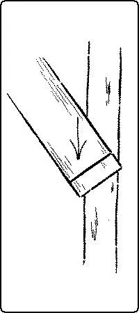 Fig 64 Sliding Cut The chisel and the knife one with the edge on the end - фото 43